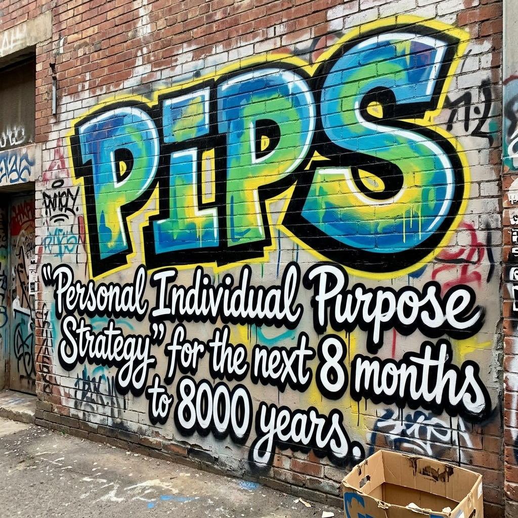 PIPS "Personal Individual Purpose Strategy" for the next 8 months to 8000 years.